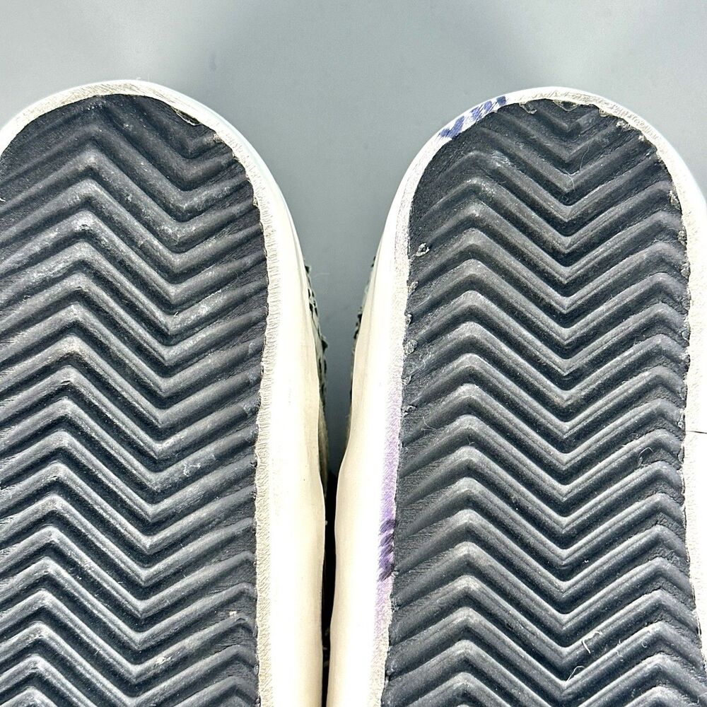 ZADIG & VOLTAIRE Neo Keith Snakeskin Embossed Leather Sneakers White Size 37 - Picture 14 of 16